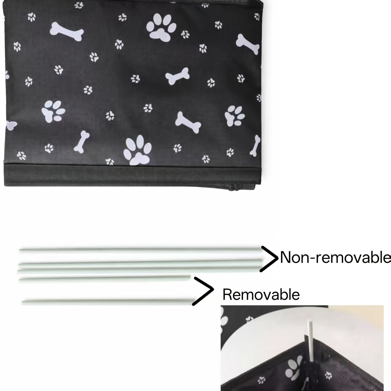 Cage de transport en tissus pour chien et chat, attaches de sécurité à l'intérieur, robuste, gris