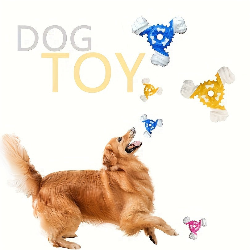 Jouet à mâcher pour chien, triangulaire, pour le nettoyage des dents, résistant aux morsures, diverses couleurs