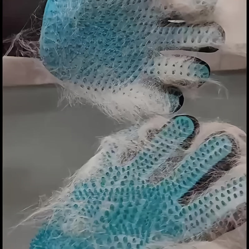 Lot de 2 gants de toilettage pour animaux, pour démêler et masser votre chien ou votre chat, élimine les poils morts, diverses couleurs