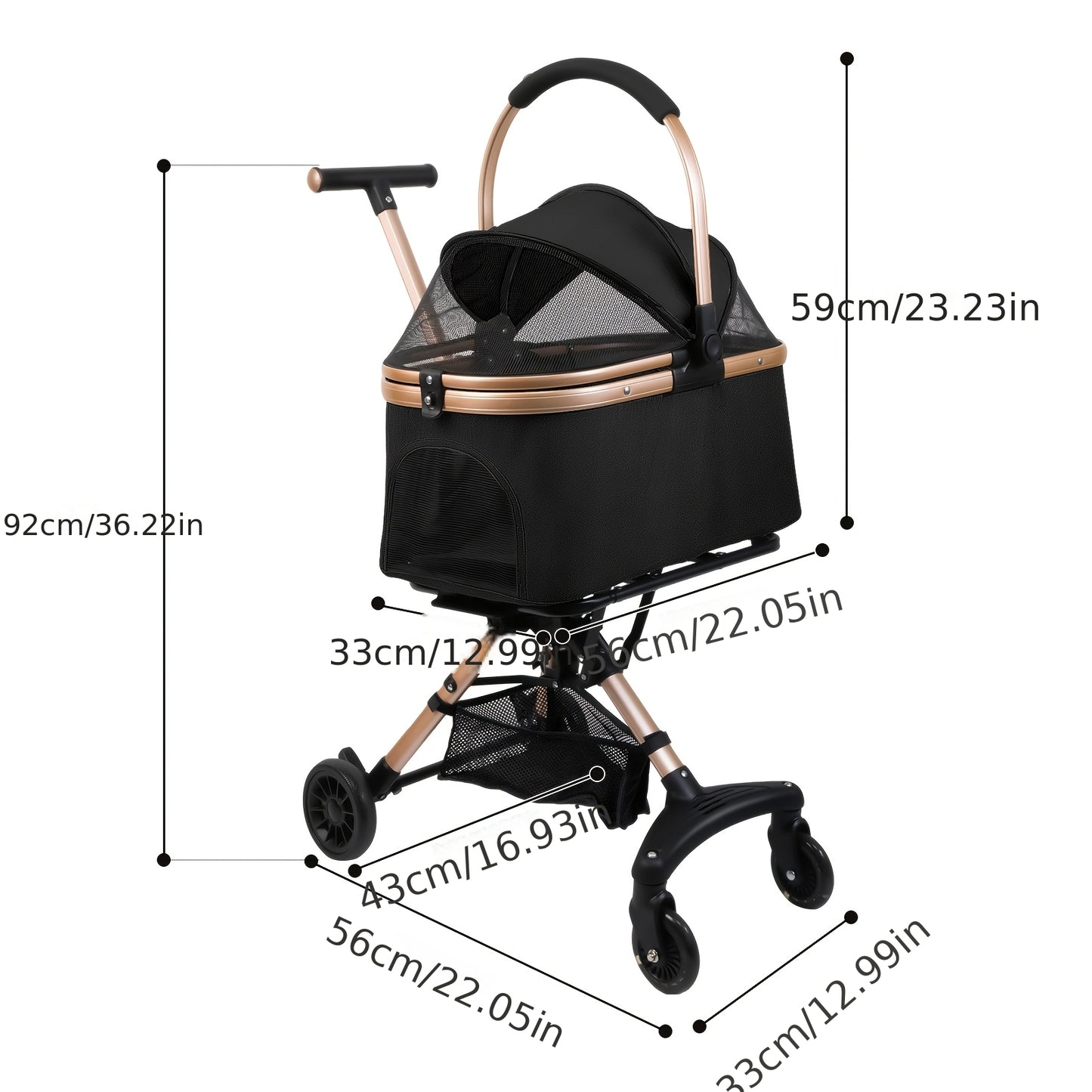 Poussette pliable et confortable, conception entièrement fermée et respirante. Elle est dotée d'un système de pliage à un seul bouton, de roues pivotantes à 360° et de roues directionnelles pour un double plaisir. Diverses couleurs