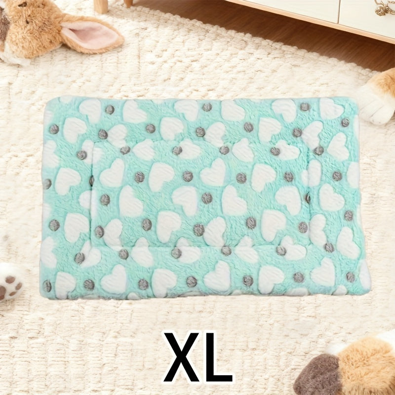 Tapis double épaisseur pour chien et chat, chaud et confortable, divers motifs imprimés, diverses couleurs
