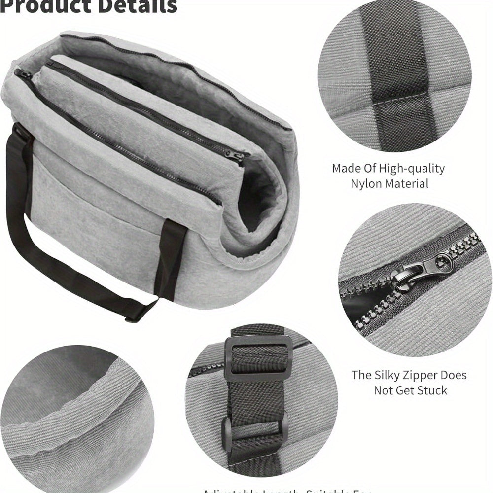 Sac de transport pour chien et chat, à porter sur l'épaule, chaud et confortable pour votre compagnon à 4 pattes, lavable en machine