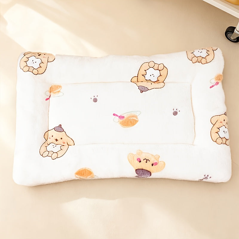Tapis confortable pour chien et chat, bien épais, doux et chaud. Divers motifs mignons, lavable en machine