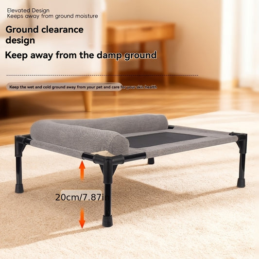 Lit surélevé amovible et lavable pour chien et chat, aéré et respirant par en bas, très confortable