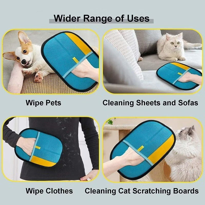 Gant amélioré pour éliminer les poils de chiens et chat sur toutes surfaces, diverses couleurs