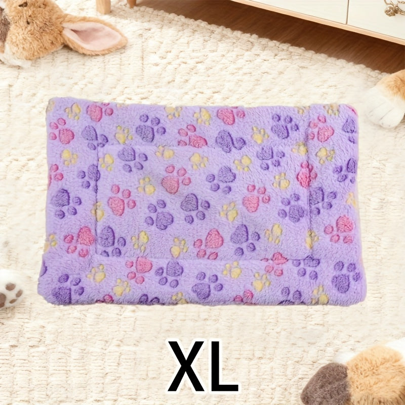 Tapis double épaisseur pour chien et chat, chaud et confortable, divers motifs imprimés, diverses couleurs