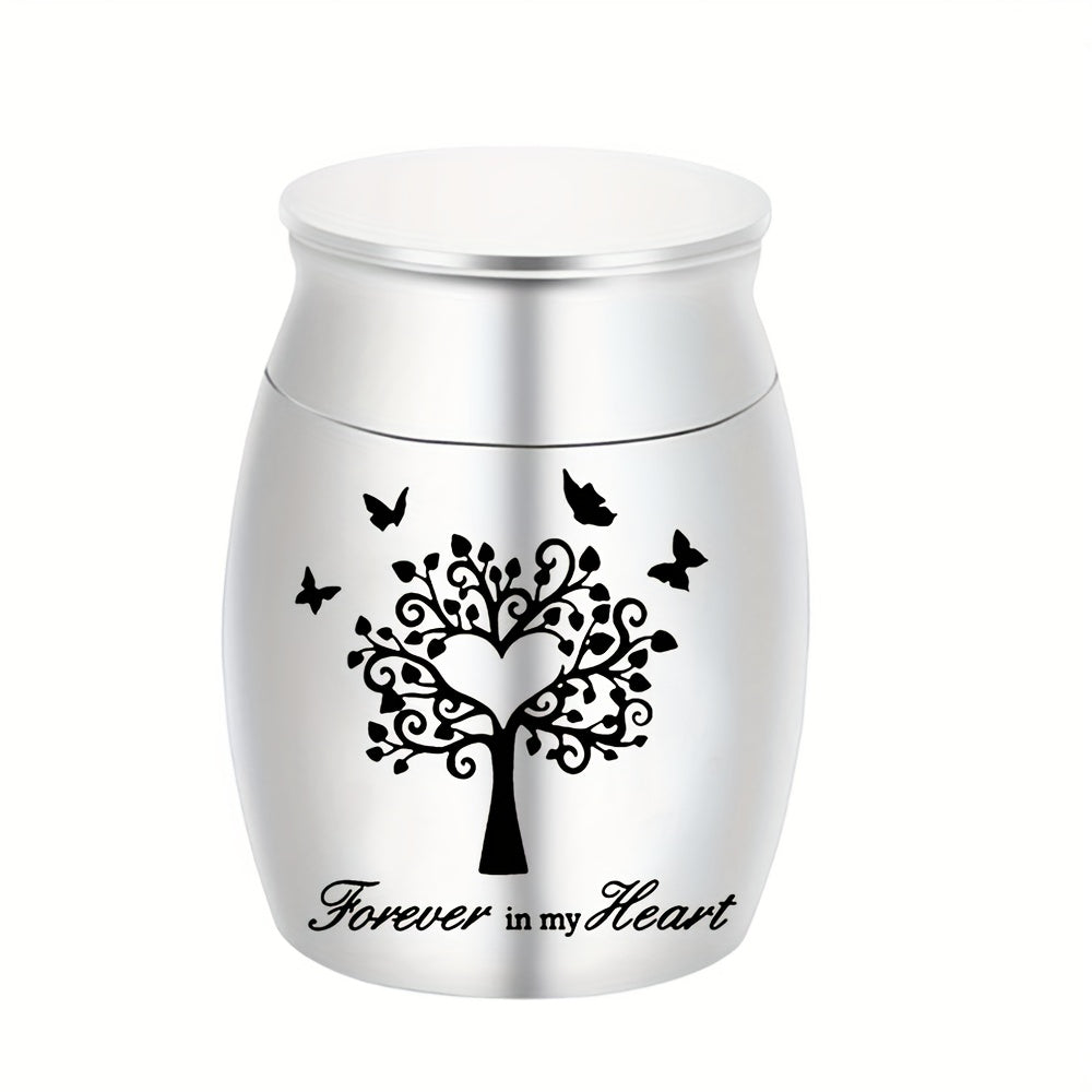 Petite urne funéraire « Arbre de vie » pour cendres animales - alliage d'aluminium, diverses couleurs