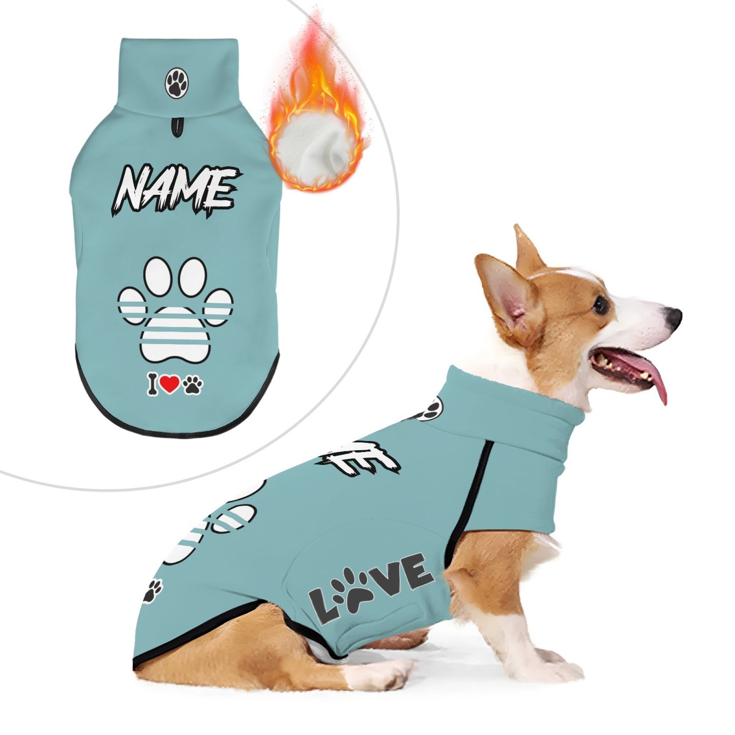 Sweat-shirt personnalisable pour chien, en polyester, confortable et chaud, adapté aux chiens de taille moyenne et grande - lavable en machine, diverses couleurs