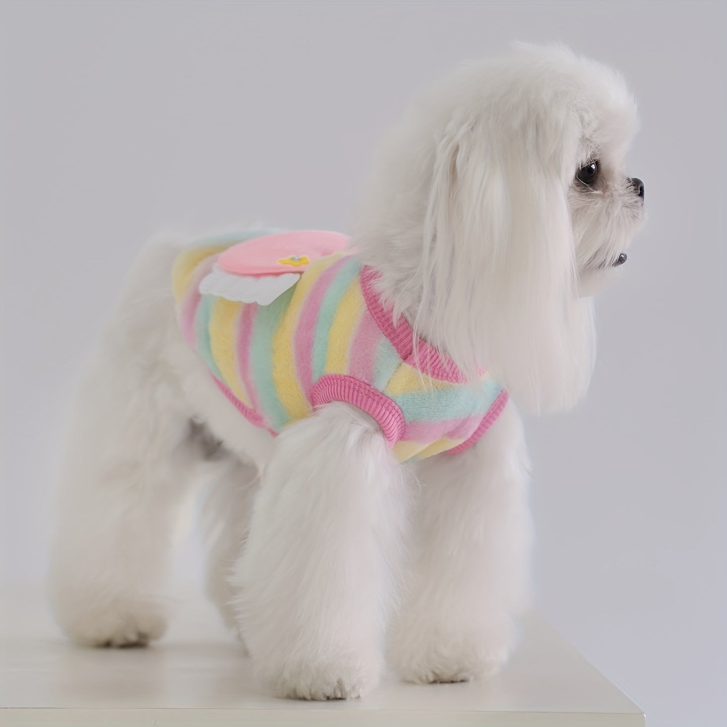 Gilet douillet en polaire pour chien avec jolis motifs d'animaux : lapin, escargot, grenouille, poney, etc - idéal pour les petites races - lavable à la main uniquement