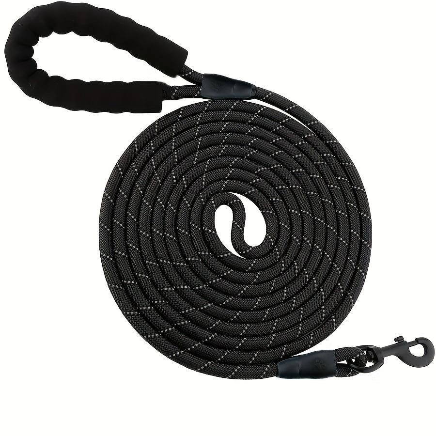 Laisse en nylon pour chien allongée et réfléchissante, corde ronde, corde de traction, diverses couleurs