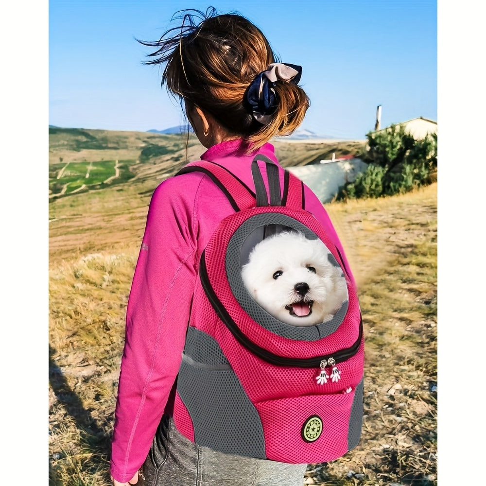 Sac à dos de transport pour chien, réglable à l'avant, ventilé pour un confort optimal, diverses couleurs