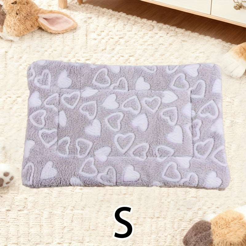 Tapis double épaisseur pour chien et chat, chaud et confortable, divers motifs imprimés, diverses couleurs