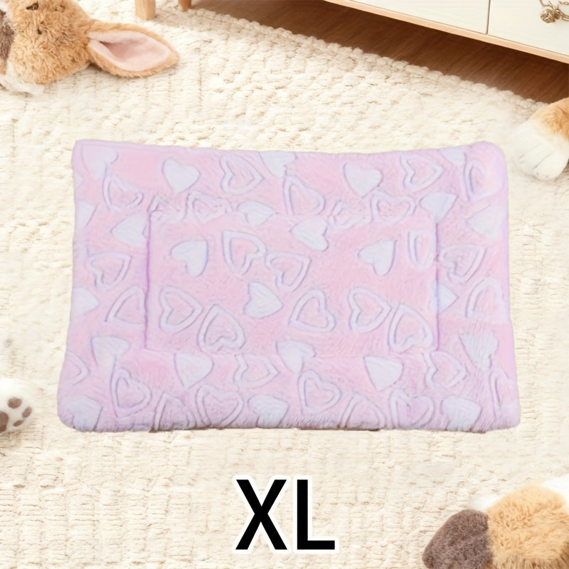 Tapis double épaisseur pour chien et chat, chaud et confortable, divers motifs imprimés, diverses couleurs