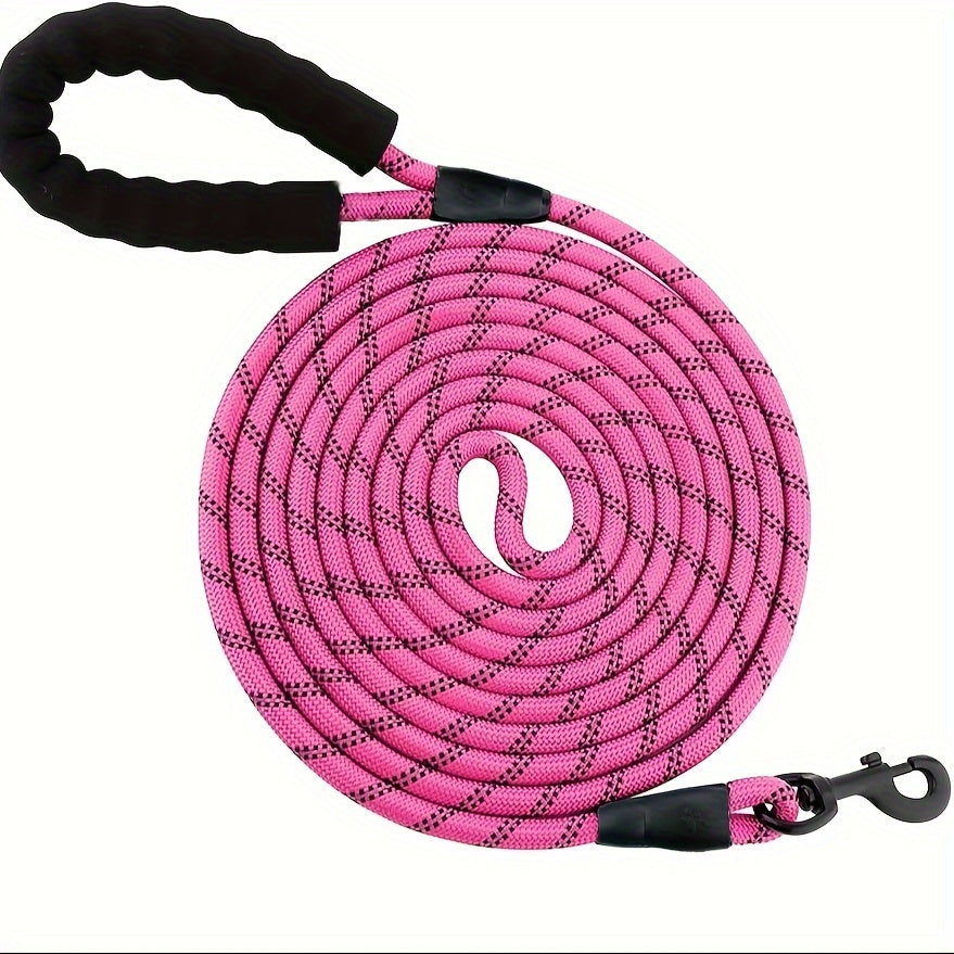 Laisse en nylon pour chien allongée et réfléchissante, corde ronde, corde de traction, diverses couleurs