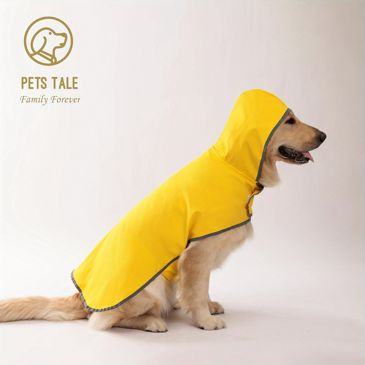 Imperméable jaune, réversible avec motifs, pour chien