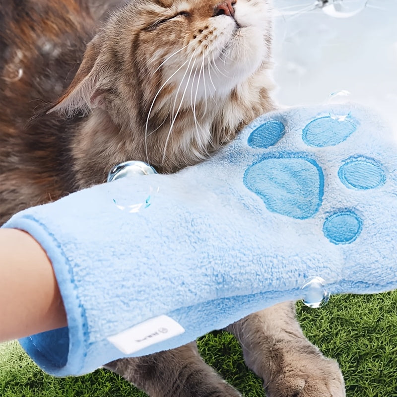 Gants de toilette pour chiens et chats, en microfibres, diverses couleurs