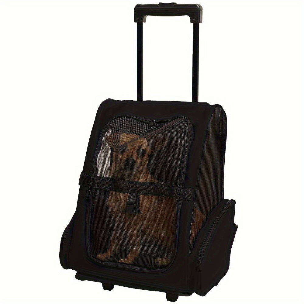 Sac de voyage pour chien et chat pliable, transportable sur le dos et tractable, léger et aéré, diverses couleurs