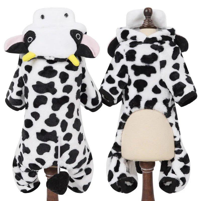 Costume d'Animal de Dessin Animé pour Petits Chiens et Chats, Combinaison Chaude d'Hiver, Pyjama pour Animaux de Compagnie, Vêtements pour Chiots