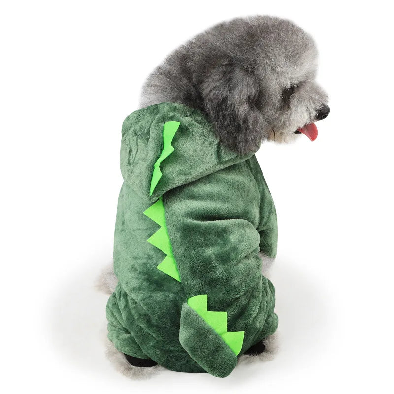 Costume d'Animal de Dessin Animé pour Petits Chiens et Chats, Combinaison Chaude d'Hiver, Pyjama pour Animaux de Compagnie, Vêtements pour Chiots