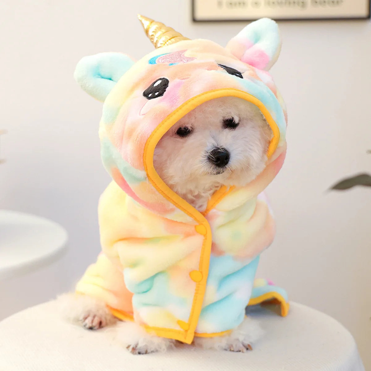 Costume licorne pour chien, tout doux, chaud et confortable, diverses couleurs
