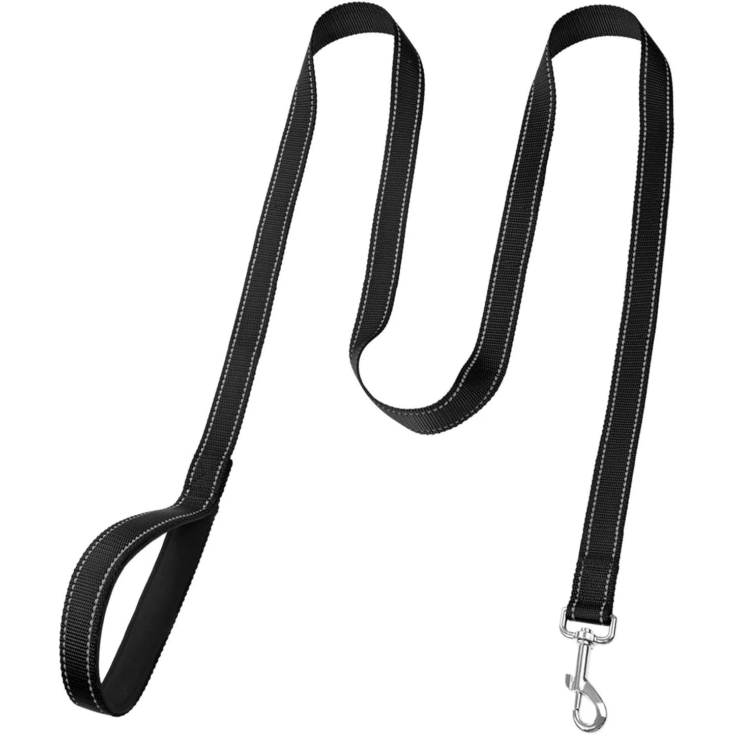 Laisse réfléchissante pour chien – Poignée rembourrée douce et confortable, idéale pour entrainements ou promenades avec votre chien, diverses couleurs