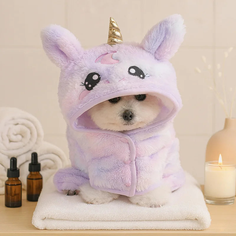 Costume licorne pour chien, tout doux, chaud et confortable, diverses couleurs