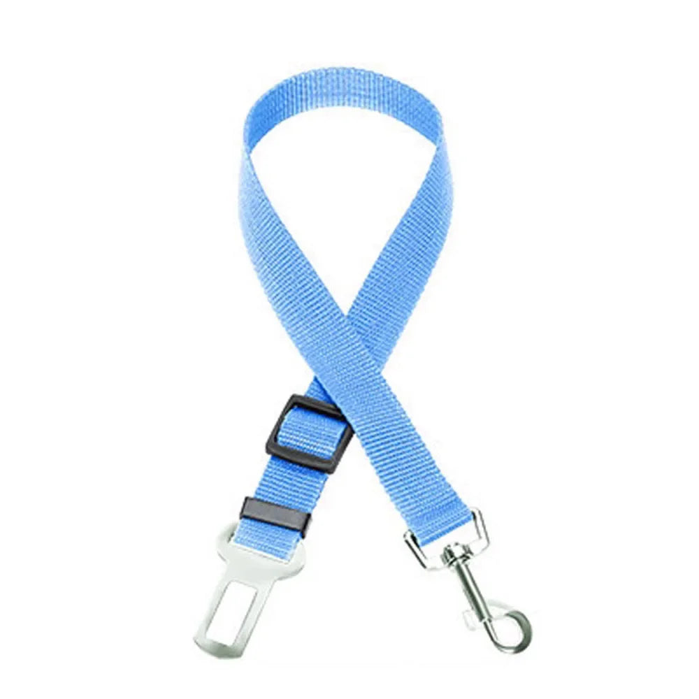 Ceinture de sécurité pour chien et chat, réglable en nylon, diverses couleurs