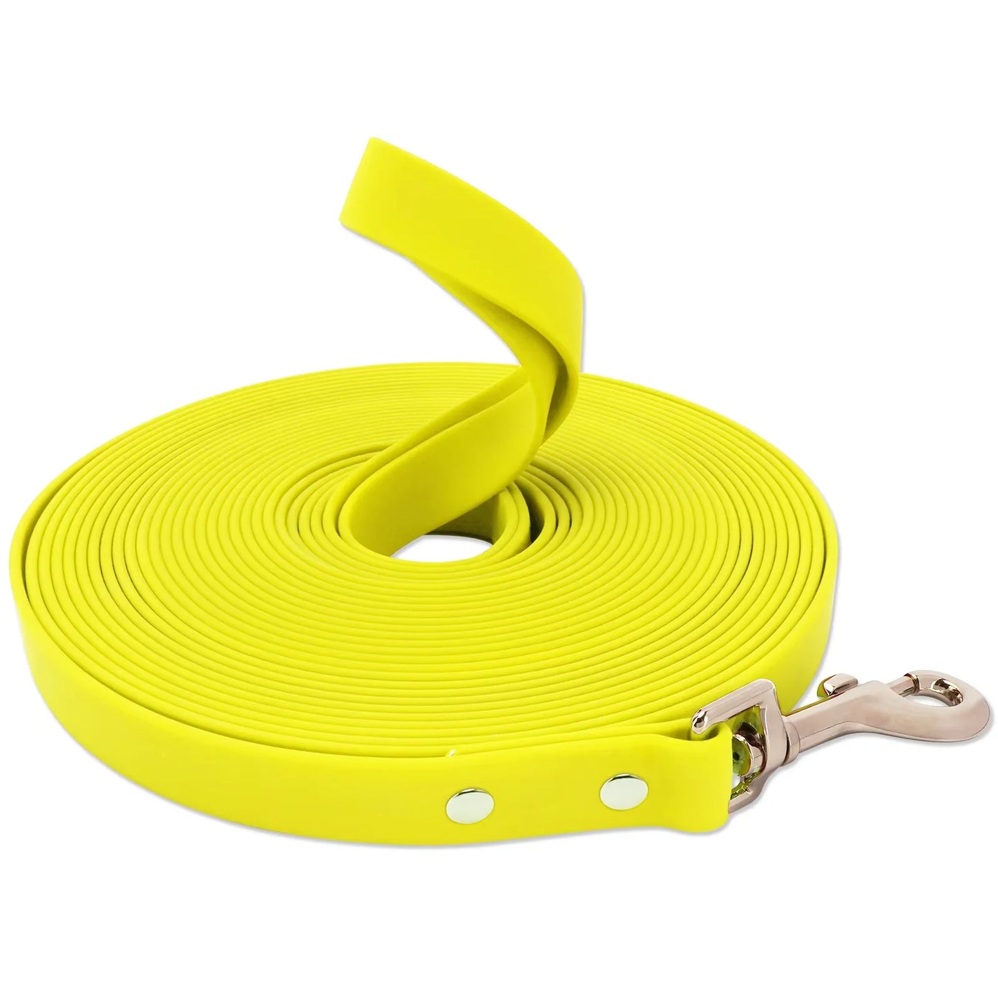 Longue laisse imperméable en pvc pour chien, facile à nettoyer, disponible en 3m, 5m, 10m, 15m pour la marche ou l'entrainement, diverses couleurs