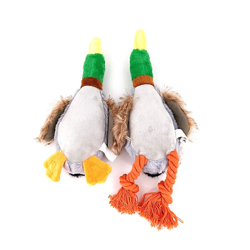 Jouets à mâcher pour chien, canard en peluche mignon, jouet sonore, Animal grinçant, jouet de nettoyage des dents, corde à mâcher pour chien