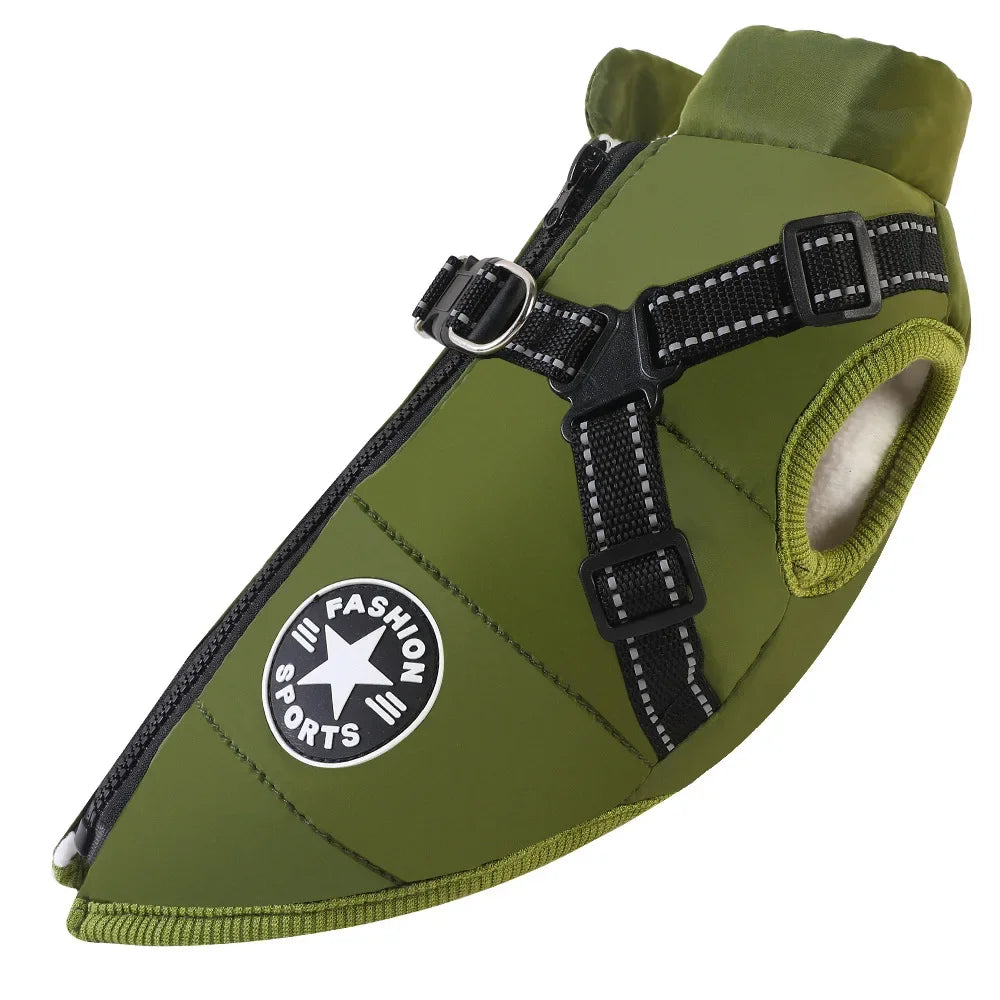 Manteau pour chiens chauds et imperméable. Design "Fashion sport", diverses couleurs