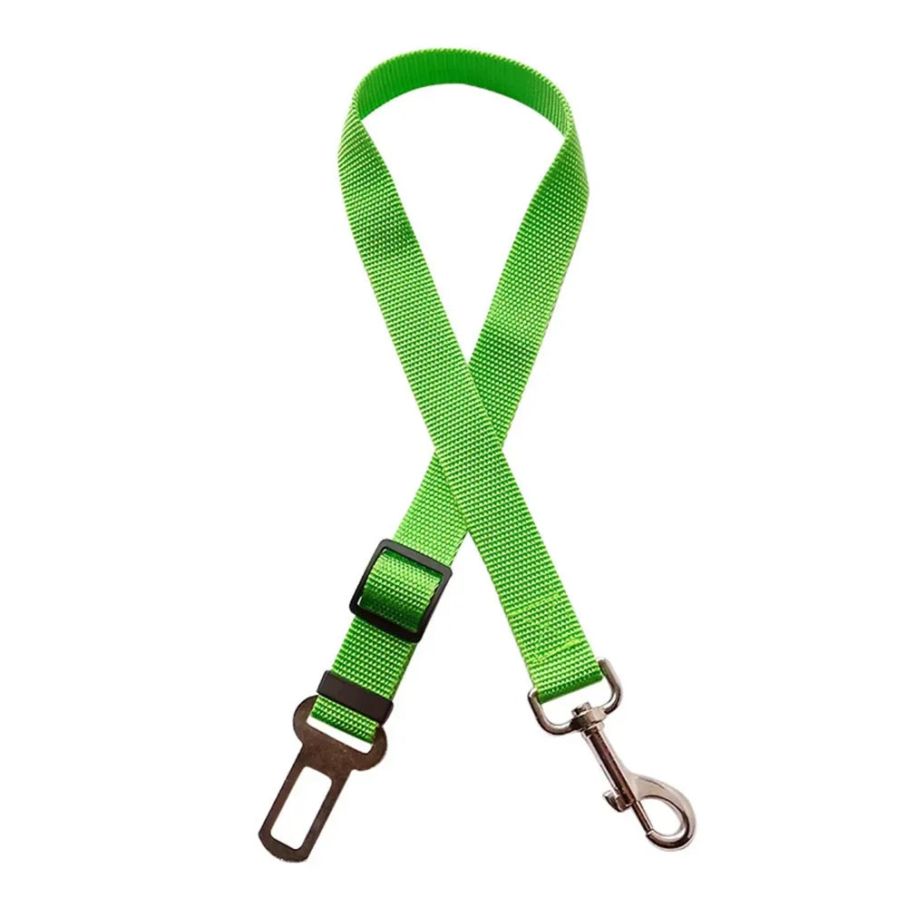 Ceinture de sécurité pour chien et chat, réglable en nylon, diverses couleurs