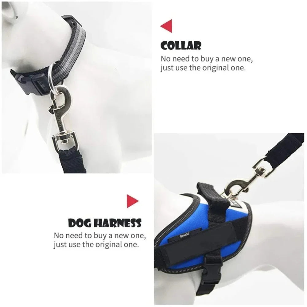 Ceinture de sécurité pour chien et chat, réglable en nylon, diverses couleurs