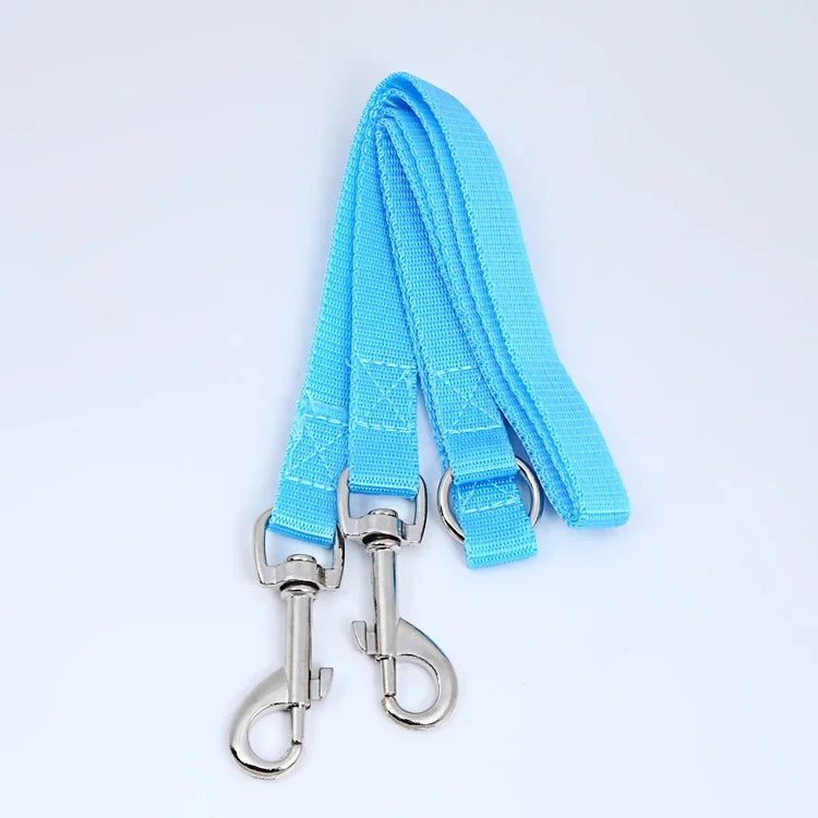 Laisse double pour promenade en extérieur de deux chiens, diverses couleurs