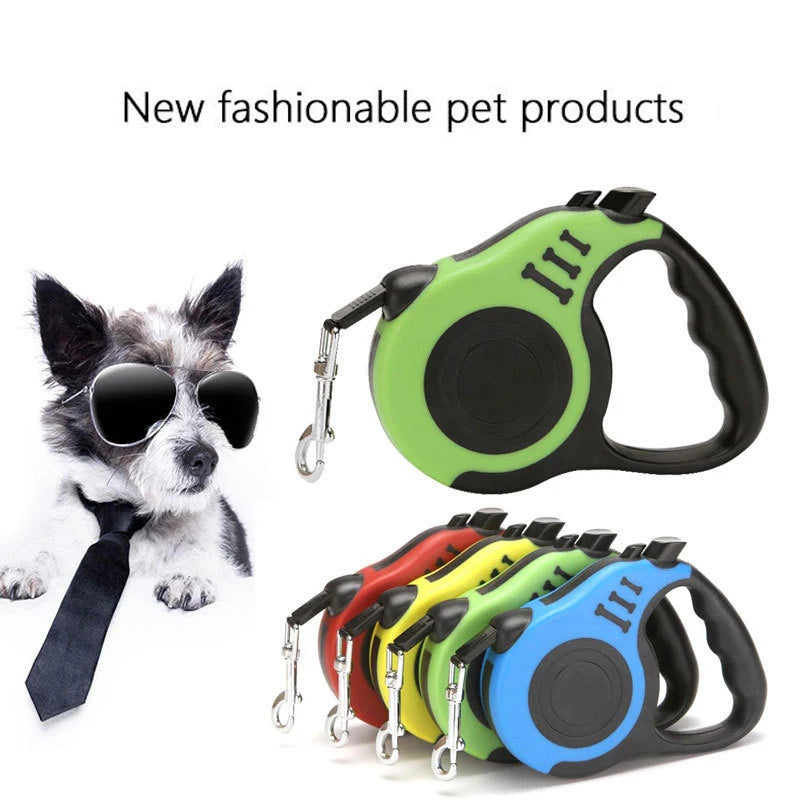 Laisse rétractable pour chiens de petite et moyenne taille, dispositif de traction télescopique automatique portable, diverses couleurs