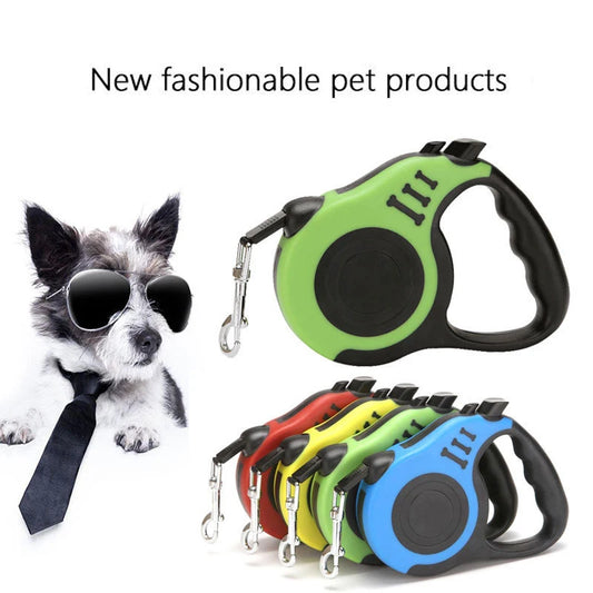 Laisse rétractable pour chiens de petite et moyenne taille, dispositif de traction télescopique automatique portable, diverses couleurs