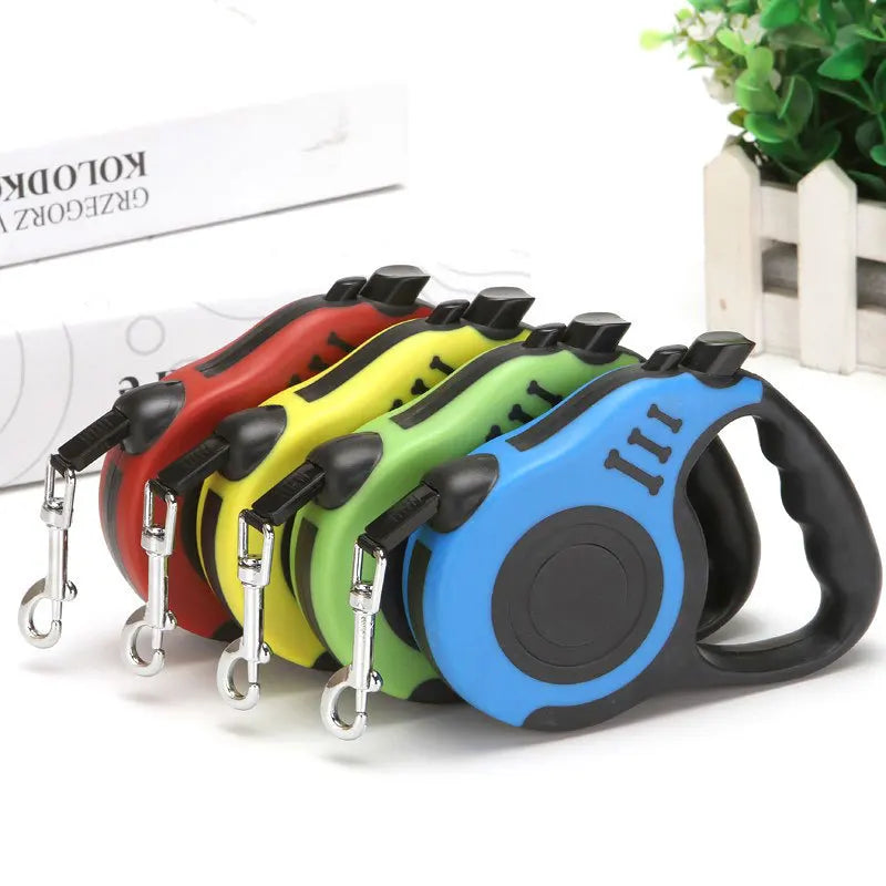 Laisse rétractable pour chiens de petite et moyenne taille, dispositif de traction télescopique automatique portable, diverses couleurs