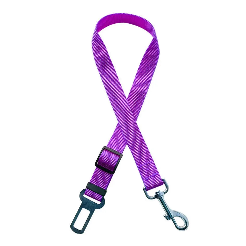 Ceinture de sécurité pour chien et chat, réglable en nylon, diverses couleurs