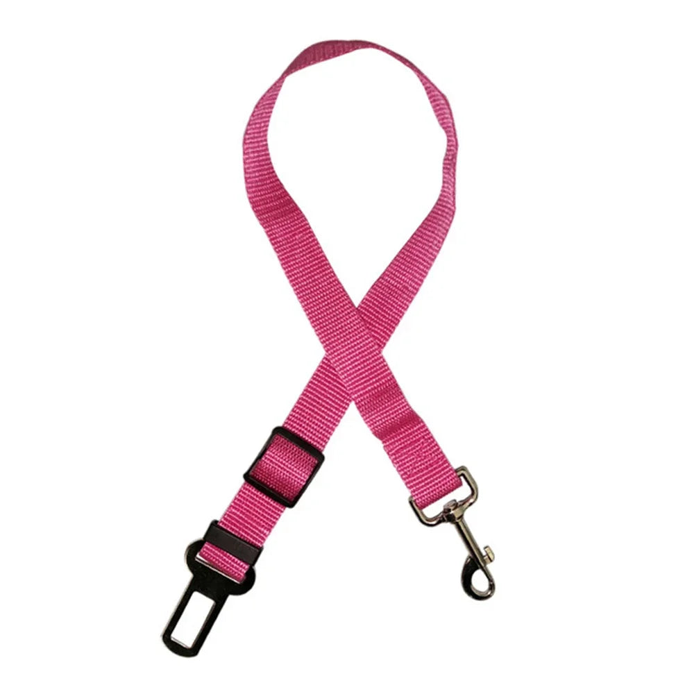 Ceinture de sécurité pour chien et chat, réglable en nylon, diverses couleurs