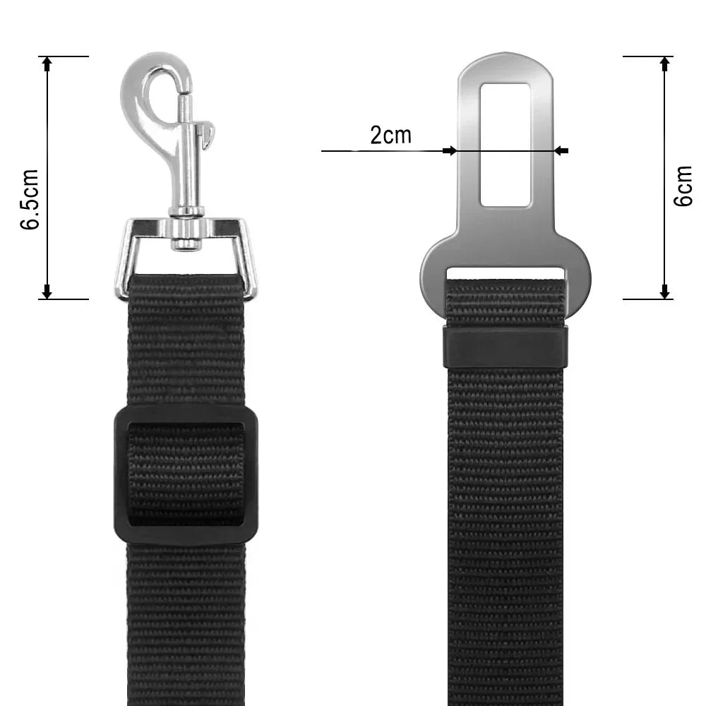 Ceinture de sécurité pour chien et chat, réglable en nylon, diverses couleurs