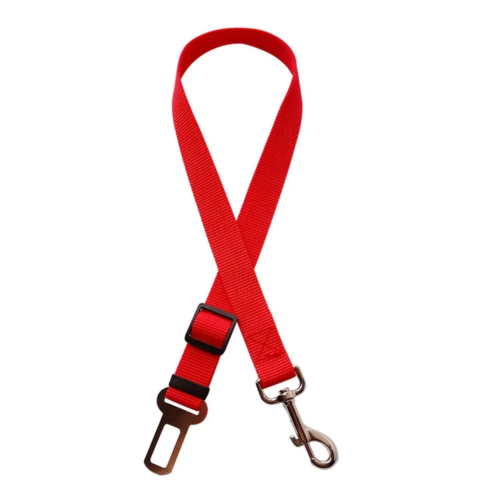Ceinture de sécurité pour chien et chat, réglable en nylon, diverses couleurs