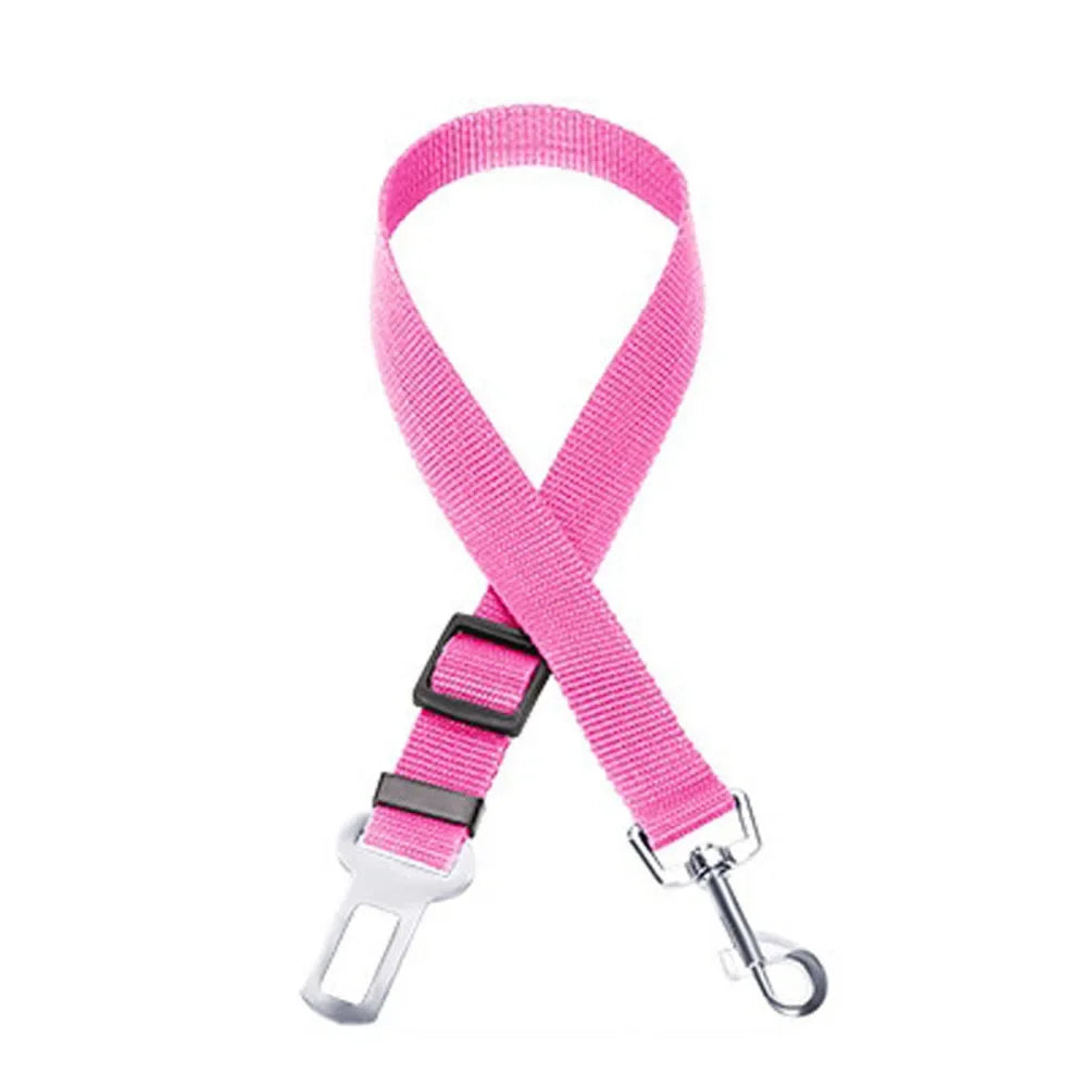 Ceinture de sécurité pour chien et chat, réglable en nylon, diverses couleurs