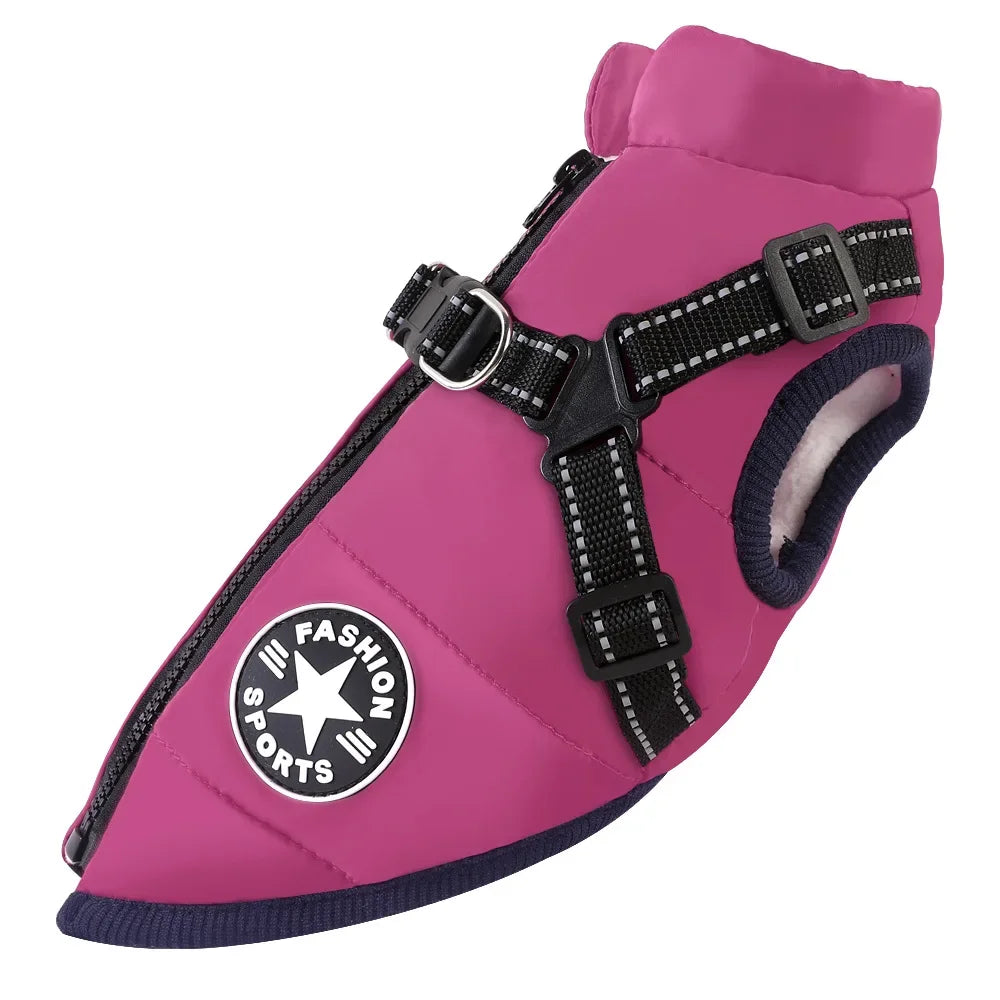 Manteau pour chiens chauds et imperméable. Design "Fashion sport", diverses couleurs