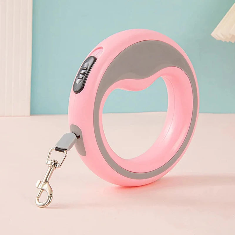 Laisse rétractable automatique pour chien, 2,5m, ergonomique, pour petit à moyen chien, diverses couleurs