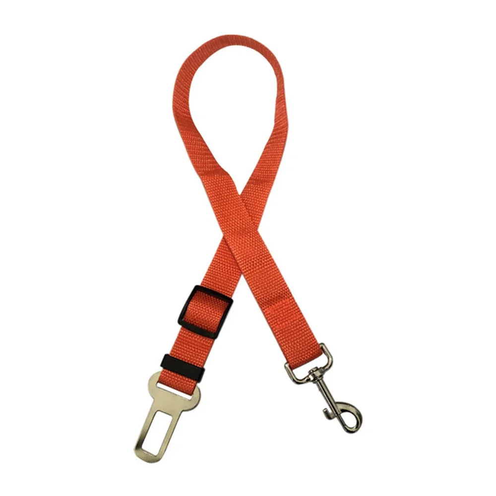 Ceinture de sécurité pour chien et chat, réglable en nylon, diverses couleurs