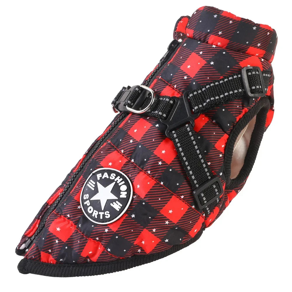 Manteau pour chiens chauds et imperméable. Design "Fashion sport", diverses couleurs