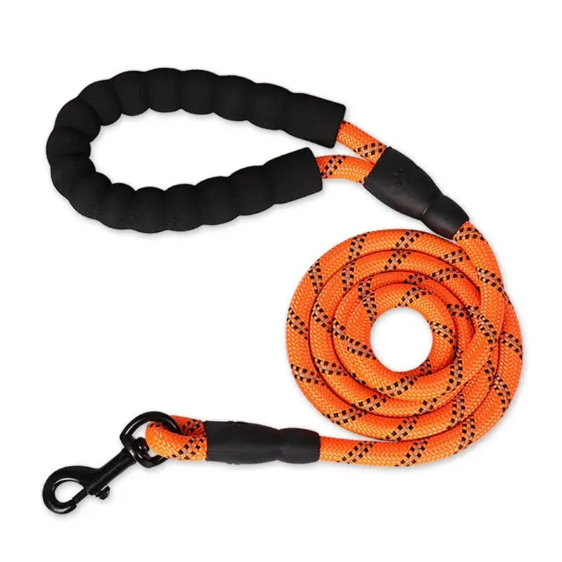 Laisse pour chien avec poignée rembourrée confortable, petites bandes réfléchissantes, diverses couleurs