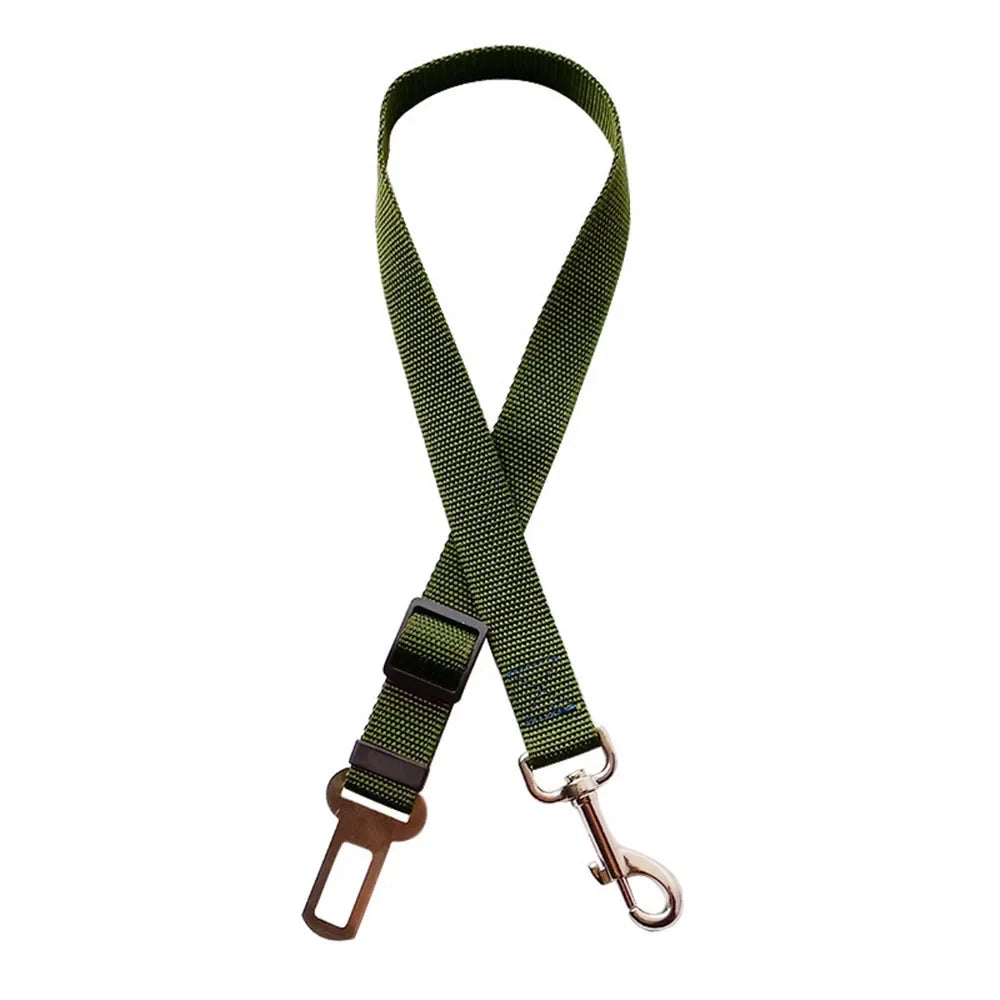 Ceinture de sécurité pour chien et chat, réglable en nylon, diverses couleurs