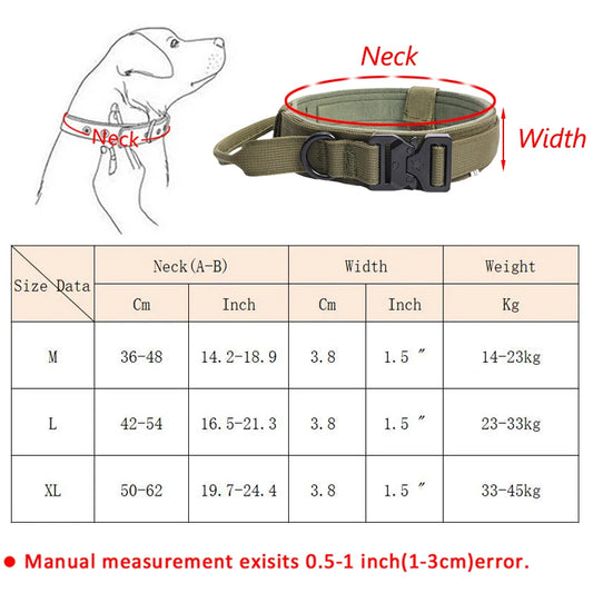 Collier et laisse de formation pour chiens de police, pour chiens moyens et grands, diverses couleurs