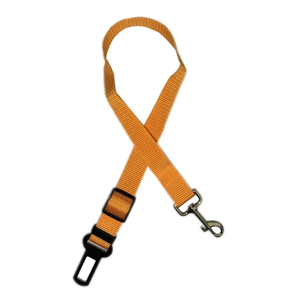 Ceinture de sécurité pour chien et chat, réglable en nylon, diverses couleurs