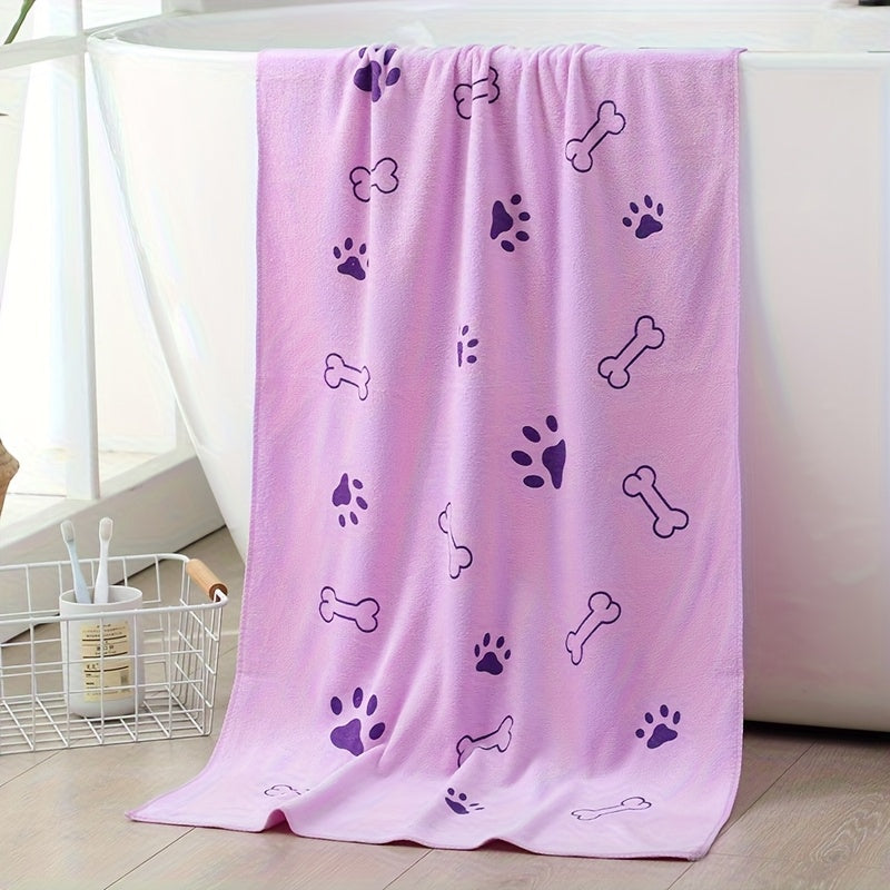 Serviette ultra-absorbante pour chiens et chats, en microfibre, motifs mignons, diverses couleurs